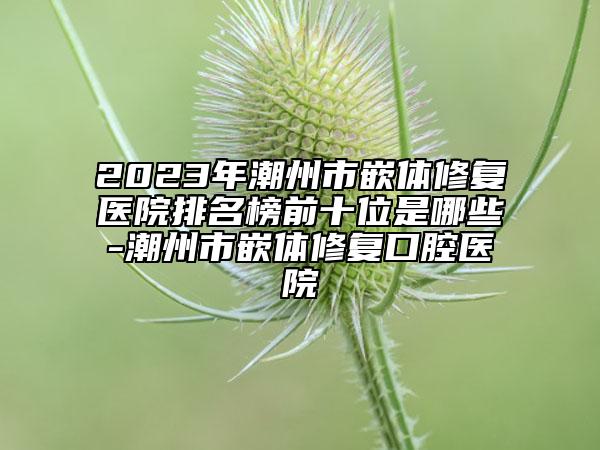 2023年潮州市嵌体修复医院排名榜前十位是哪些-潮州市嵌体修复口腔医院