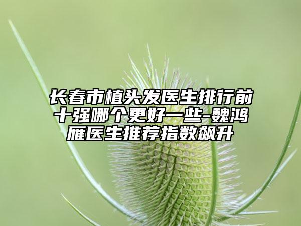 长春市植头发医生排行前十强哪个更好一些-魏鸿雁医生推荐指数飙升