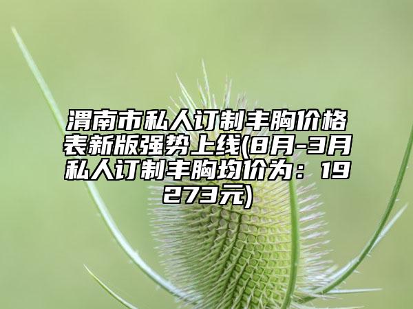 渭南市私人订制丰胸价格表新版强势上线(8月-3月私人订制丰胸均价为：19273元)