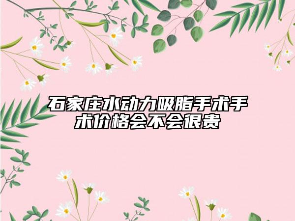 石家庄水动力吸脂手术手术价格会不会很贵