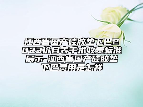 江西省国产硅胶垫下巴2023价目表手术收费标准展示-江西省国产硅胶垫下巴费用是怎样