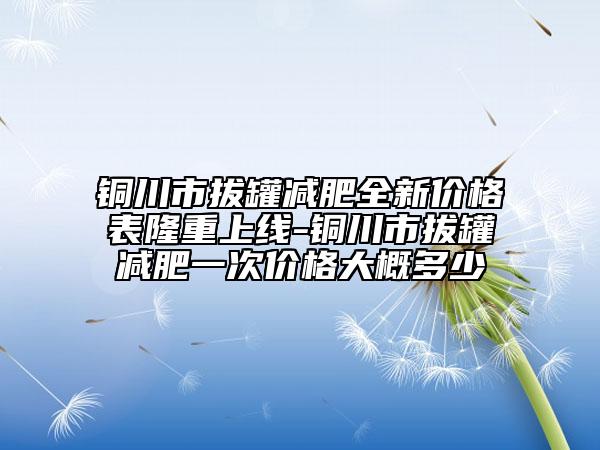 铜川市拔罐减肥全新价格表隆重上线-铜川市拔罐减肥一次价格大概多少