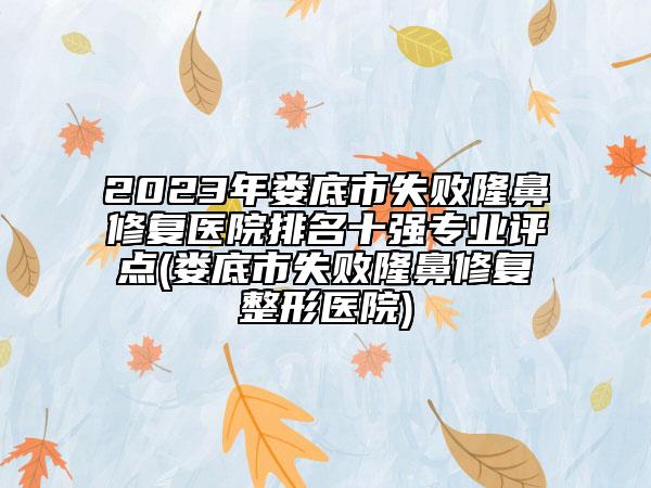 2023年娄底市失败隆鼻修复医院排名十强专业评点(娄底市失败隆鼻修复整形医院)