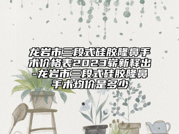 龙岩市三段式硅胶隆鼻手术价格表2023崭新释出-龙岩市三段式硅胶隆鼻手术均价是多少