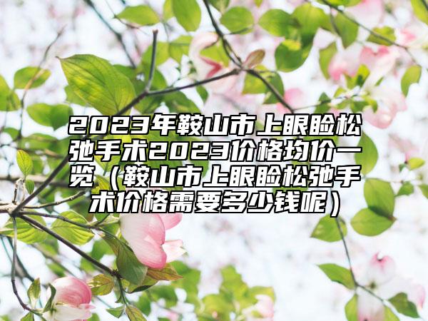 2023年鞍山市上眼睑松弛手术2023价格均价一览（鞍山市上眼睑松弛手术价格需要多少钱呢）