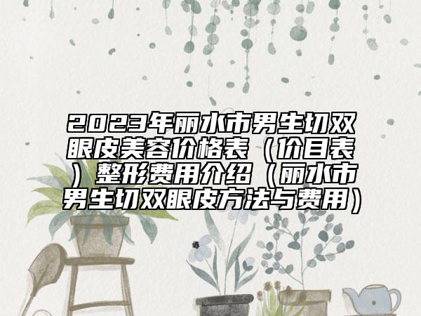 2023年丽水市男生切双眼皮美容价格表（价目表）整形费用介绍（丽水市男生切双眼皮方法与费用）