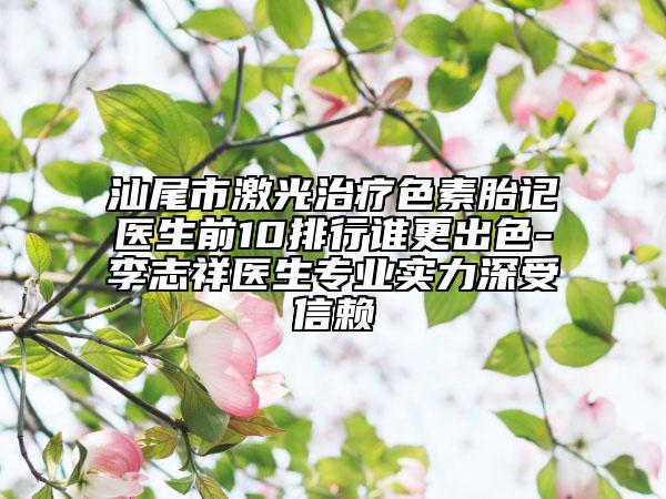 汕尾市激光治疗色素胎记医生前10排行谁更出色-李志祥医生专业实力深受信赖