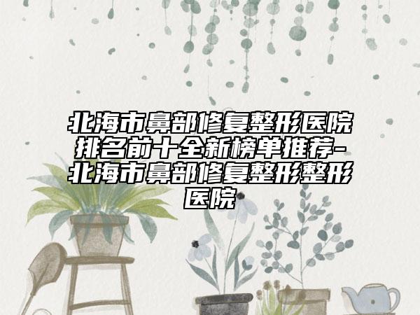 北海市鼻部修复整形医院排名前十全新榜单推荐-北海市鼻部修复整形整形医院