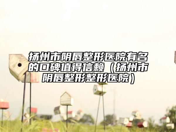 扬州市阴唇整形医院有名的口碑值得信赖（扬州市阴唇整形整形医院）