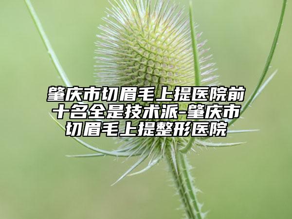 肇庆市切眉毛上提医院前十名全是技术派-肇庆市切眉毛上提整形医院