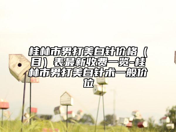 桂林市男打美白针价格（目）表最新收费一览-桂林市男打美白针术一般价位