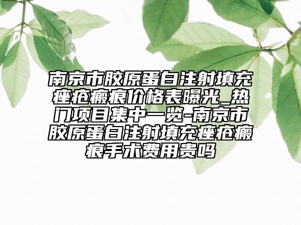 南京市胶原蛋白注射填充痤疮瘢痕价格表曝光_热门项目集中一览-南京市胶原蛋白注射填充痤疮瘢痕手术费用贵吗