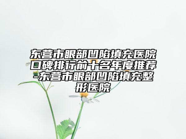 东营市眼部凹陷填充医院口碑排行前十名年度推荐-东营市眼部凹陷填充整形医院