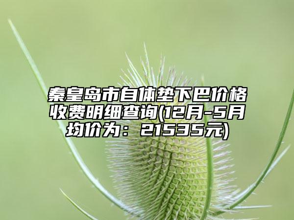 秦皇岛市自体垫下巴价格收费明细查询(12月-5月均价为：21535元)