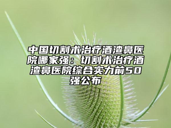 中国切割术治疗酒渣鼻医院哪家强：切割术治疗酒渣鼻医院综合实力前50强公布