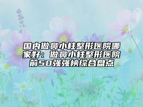 国内做鼻小柱整形医院哪家好：做鼻小柱整形医院前50强强榜综合盘点