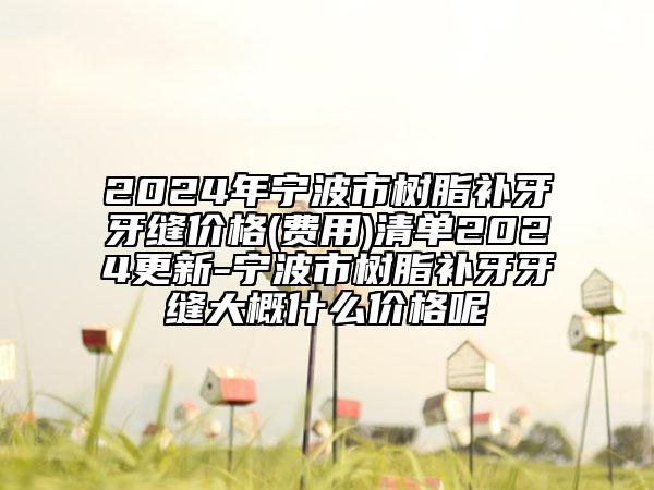 2024年宁波市树脂补牙牙缝价格(费用)清单2024更新-宁波市树脂补牙牙缝大概什么价格呢