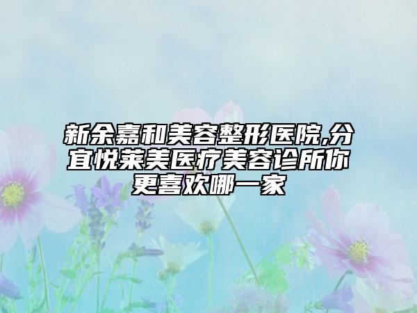 新余嘉和美容整形医院,分宜悦莱美医疗美容诊所你更喜欢哪一家