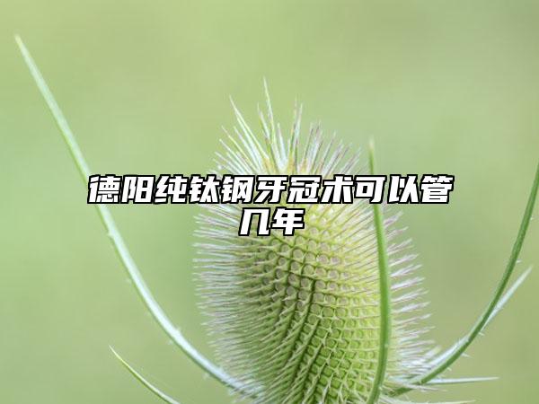 德阳纯钛钢牙冠术可以管几年