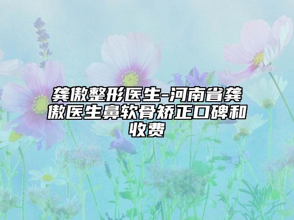 龚傲整形医生-河南省龚傲医生鼻软骨矫正口碑和收费