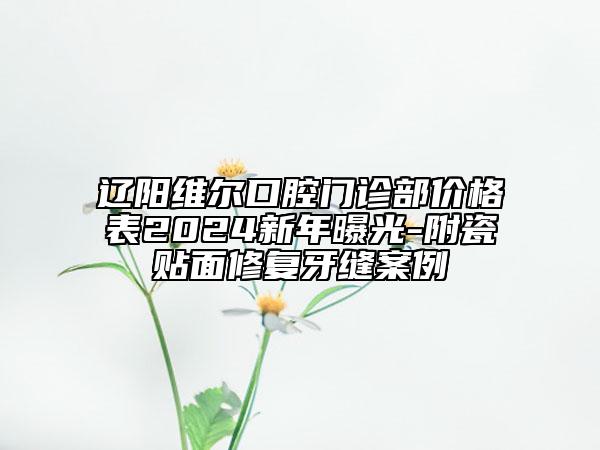 辽阳维尔口腔门诊部价格表2024新年曝光-附瓷贴面修复牙缝案例