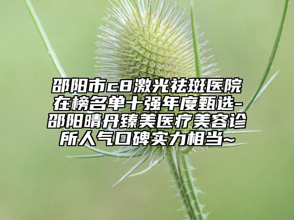 邵阳市c8激光祛斑医院在榜名单十强年度甄选-邵阳晴丹臻美医疗美容诊所人气口碑实力相当~