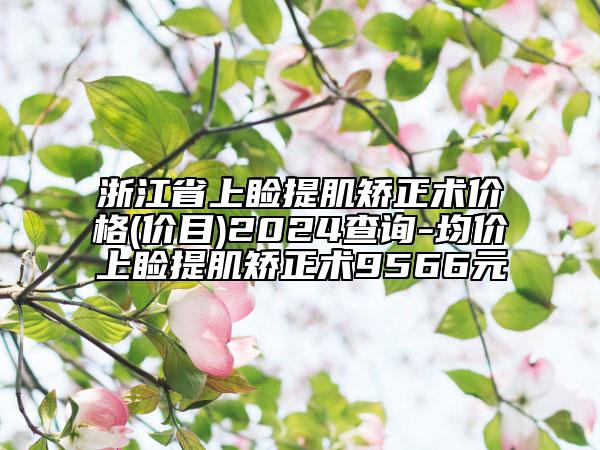 浙江省上睑提肌矫正术价格(价目)2024查询-均价上睑提肌矫正术9566元