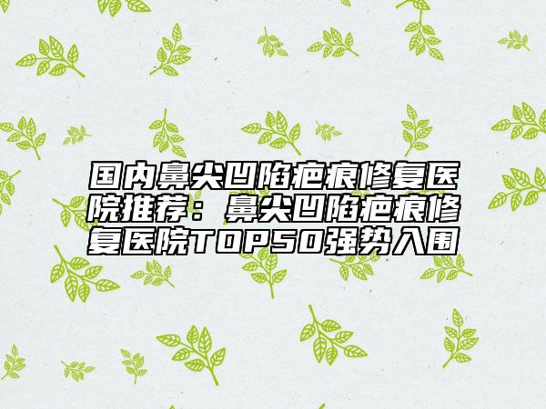 国内鼻尖凹陷疤痕修复医院推荐：鼻尖凹陷疤痕修复医院TOP50强势入围