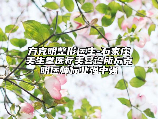 方克明整形医生-石家庄美生堂医疗美容诊所方克明医师行业强中强