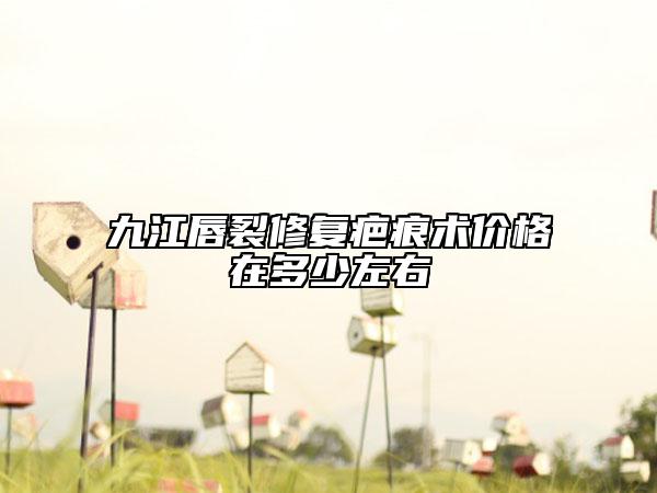 九江唇裂修复疤痕术价格在多少左右