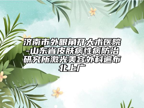 济南市外眼角开大术医院-山东省皮肤病性病防治研究所激光美容外科遍布北上广