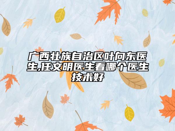 广西壮族自治区叶向东医生,任文明医生看哪个医生技术好