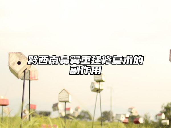 黔西南鼻翼重建修复术的副作用